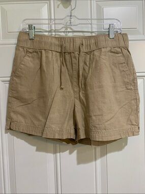 bcg Tan High-Waist Drawstring Casual Shorts